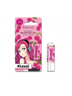 4organic #kawaii Naturalny balsam do ust Cherry 5g