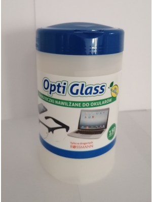 Opti Glass Chusteczki nawilżane do czyszczenia okularów 150szt.