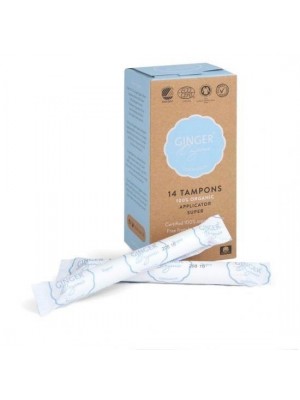 GingerOrganic Tampony z aplikatorem Super 14 szt.