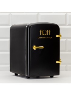 Fluff Lodówka kosmetyczna czarna matowa + złote logo