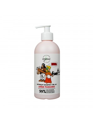 4organic Naturalny szampon i żel do mycia dla dzieci 2w1 Kajko i Kokosz Leśne poziomki 350ml