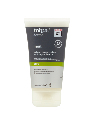 tołpa dermo men pure Głęboko oczyszczający żel do mycia twarzy 150 ml