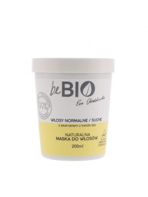 beBio Naturalna maska do włosów normalnych / suchych 200ml