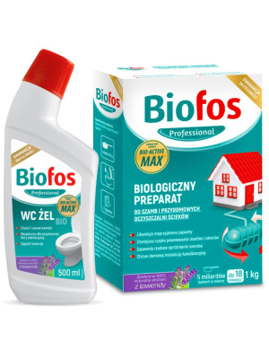 BIOFOS 1KG PREPARAT DO SZAMB + ŻEL WC 500ML 