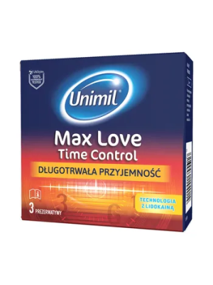 Unimil Max Love Time Control, prezerwatywy, 3 szt.